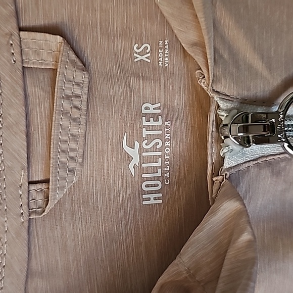 Pink cropped chic windbreaker jacket with white stripes size xs NWT - Picture 3 of 5